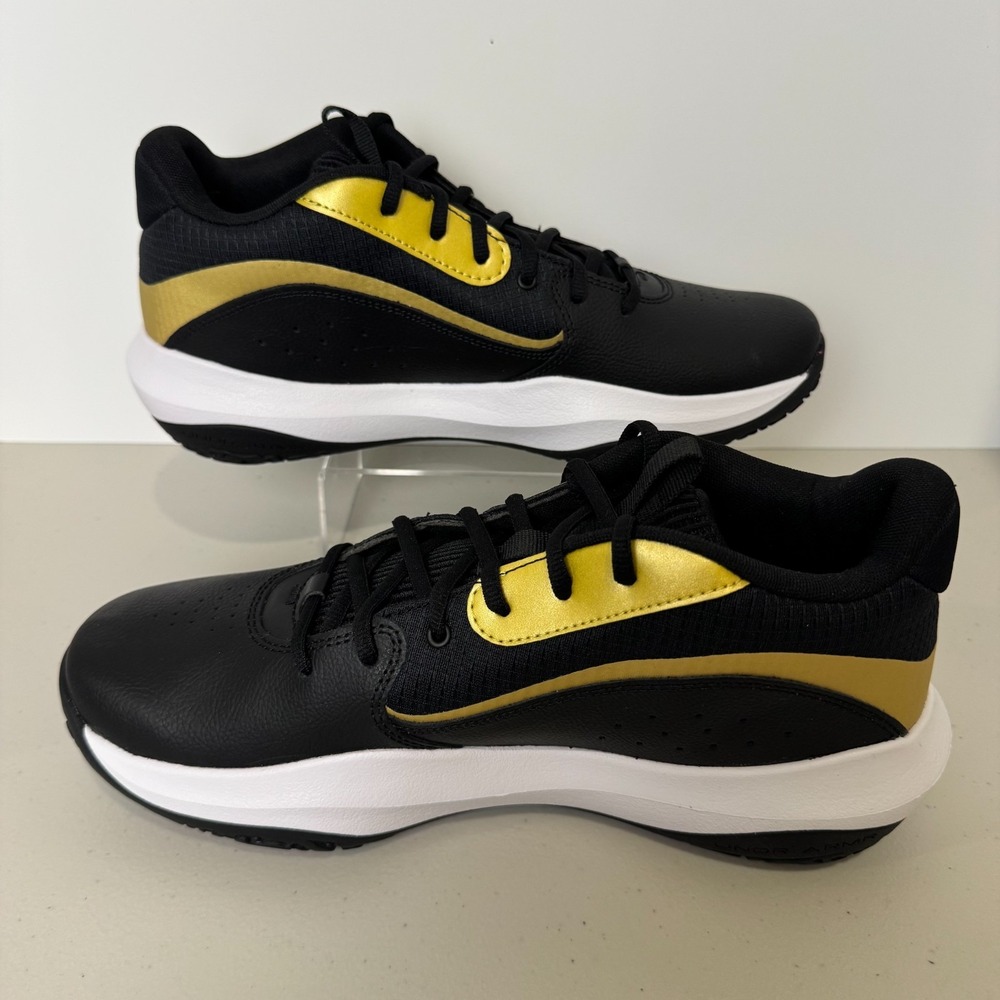 Under Armour Men 11 Basketball Shoes UA Lockdown 7 Black Gold 3028512-001 W 12.5 - Picture 3 of 16